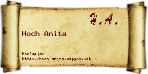 Hoch Anita névjegykártya