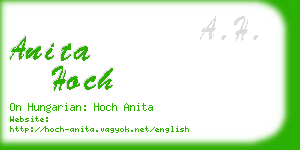 anita hoch business card